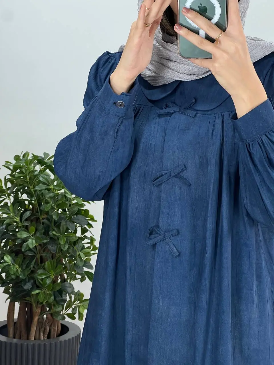 مانتو بلند دکمه دار پروانه